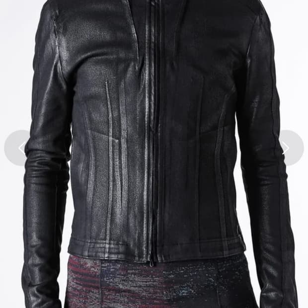 Julius 25/26aw coated cotton knit jacket