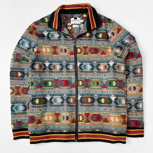 탑맨 Topman 태피스트리 패턴 집업 자켓 A1398