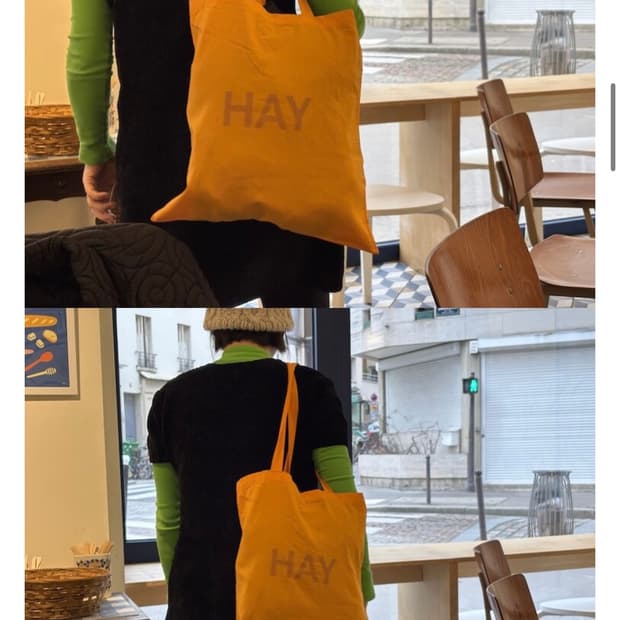 hay 헤이 에코백 오렌지/망고 컬러