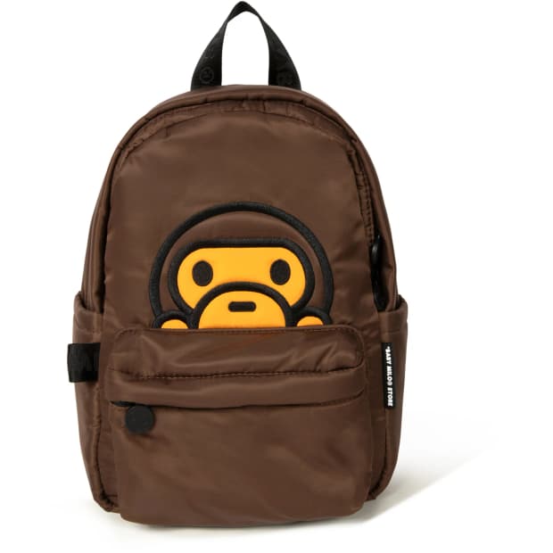 (오더) 베이프 베이비 마일로 26SS 나일론 백팩 미니 브라운