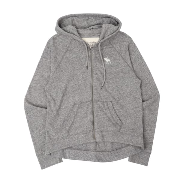 아베크롬비 스몰 로고 니트 후드집업