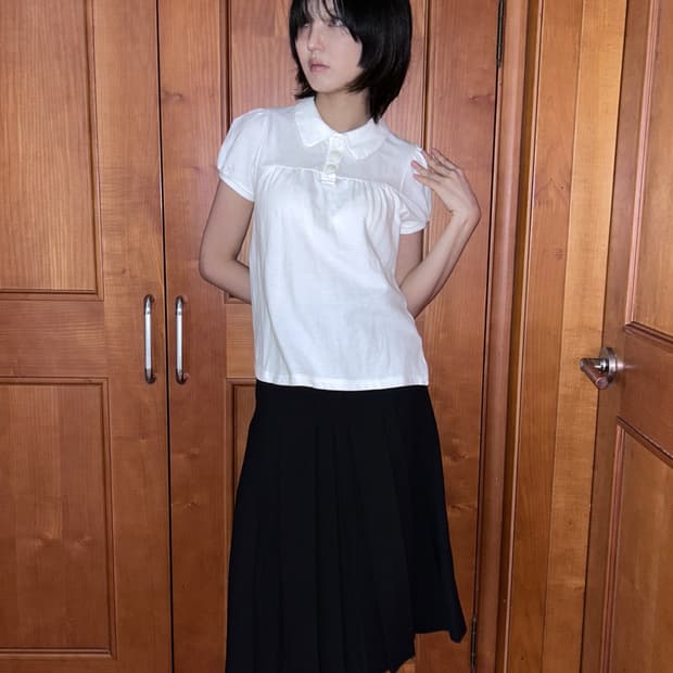 White Puff Sleeve Shirt (Comme Ca Ism)