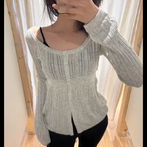 브랜디멜빌 니트가디건 그레이