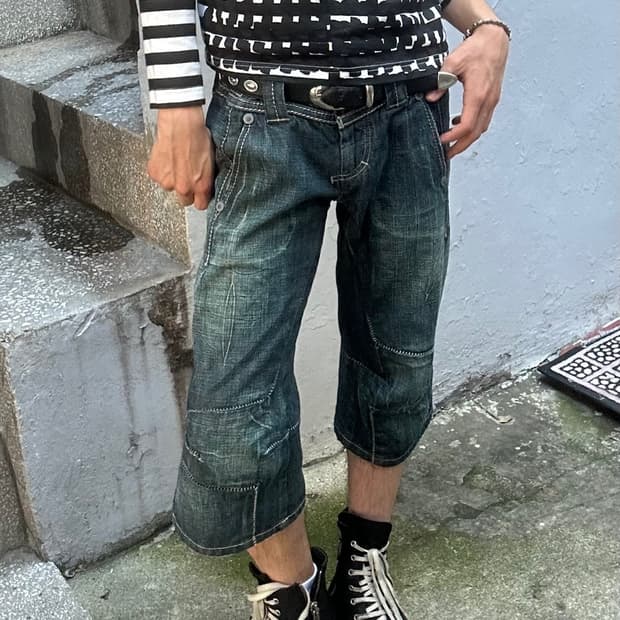 *아카이브* 90s 마리떼 프랑소와 저버 그런지 워싱 데님팬츠
