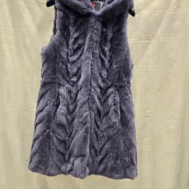 프렐린 PRELIN 렉스 토끼털 후드 조끼 55