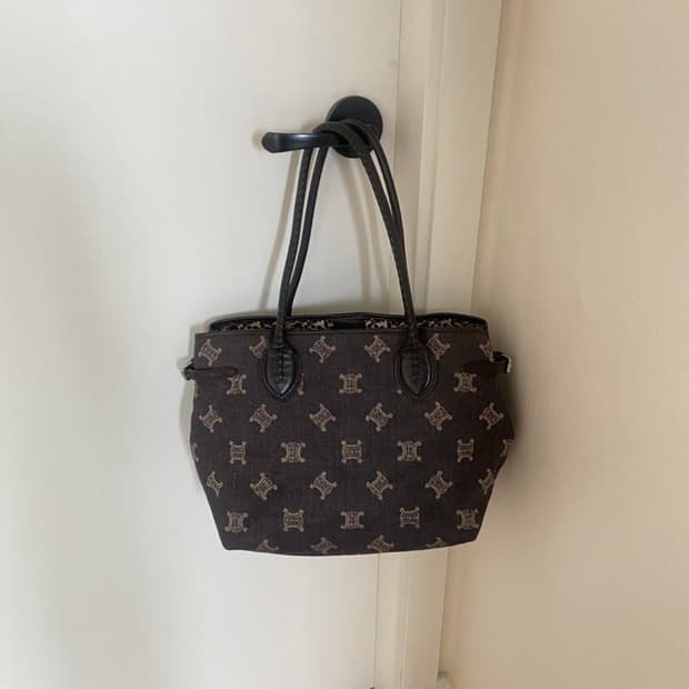 셀린느 데님 트리옹페 쇼퍼백