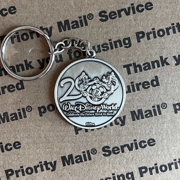 90s vtg Disney 25th Anniversary Keyring