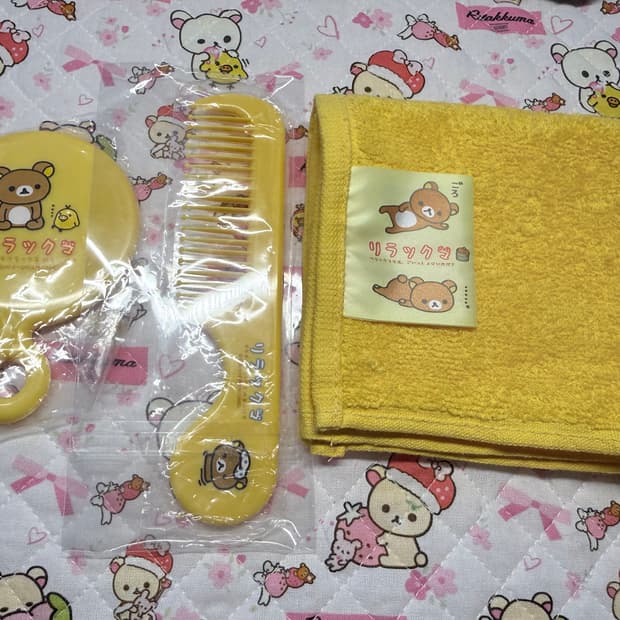 리락쿠마 빗거울 / 손수건 SET