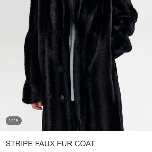 facenone stripe faix fur 스몰사이즈