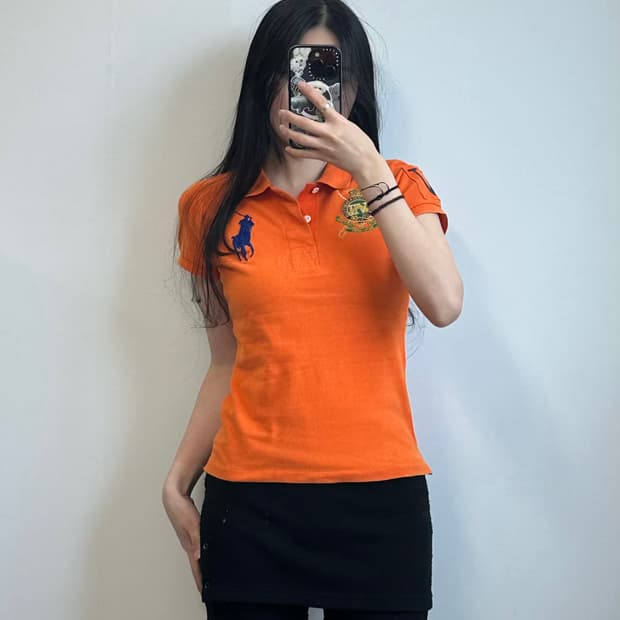 폴로 랄프로렌 빅포니 치프키프 오렌지 반팔 피케 티셔츠