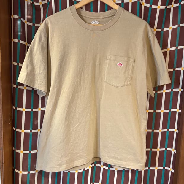 DANTON 단톤 포켓 반팔 티셔츠 베이지