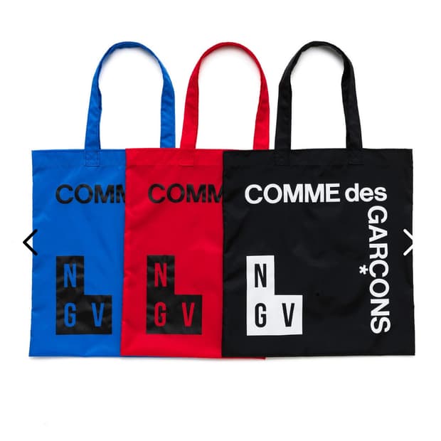 NGV 꼼데가르송 에코백 빨강/파랑