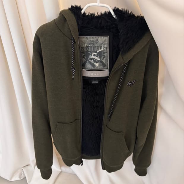 Vintage Sasquatch Fur Hood Zipup