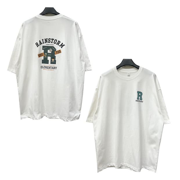 VTG 모던바이브 프린팅 오버핏 반팔티 6XL