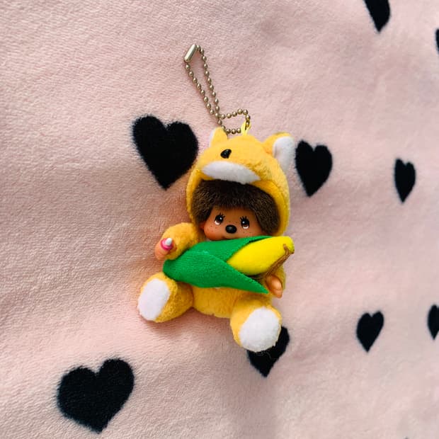  🦊고전 홋카이도 한정 여우 몬치치 키체인 