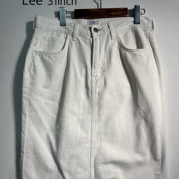 Lee 리 화이트 데님 스커트 L (약 31inch)