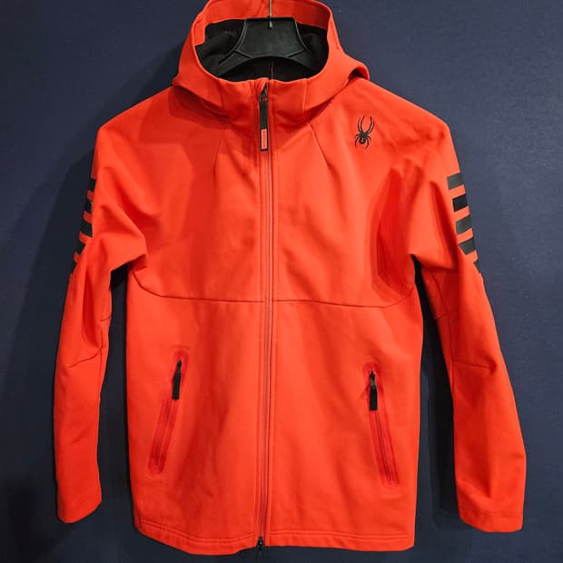 스파이더 레드컬러 남성 슬림핏 95 기모 후드집업 자켓 