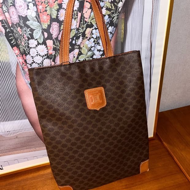 CELINE 올드 셀린 마카담 토트백