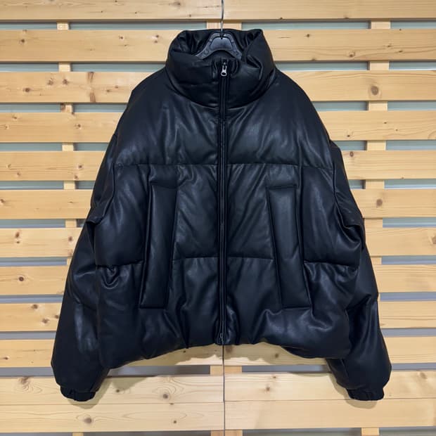 세컨드모노 레더 패딩