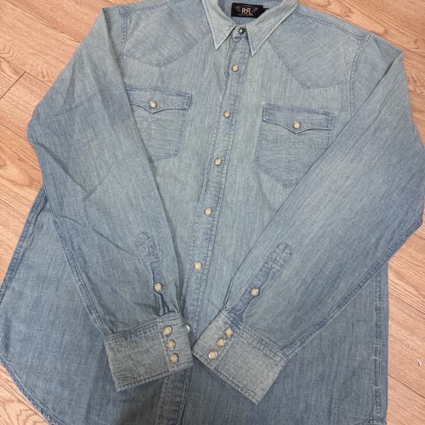 RRL 더블알엘 샴브레이 웨스턴셔츠 L