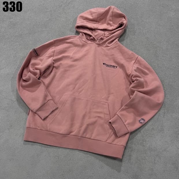 디스커버리 핑크 후드티 