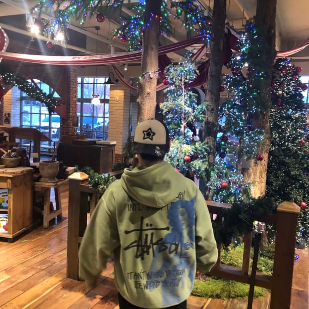 스투시 말차 후드집업