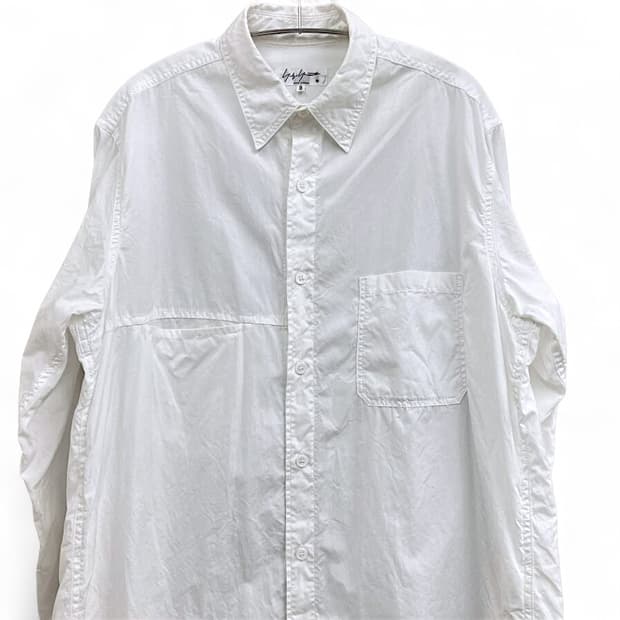 요지 야마모토 뿌르옴므 화이트 오버 셔츠