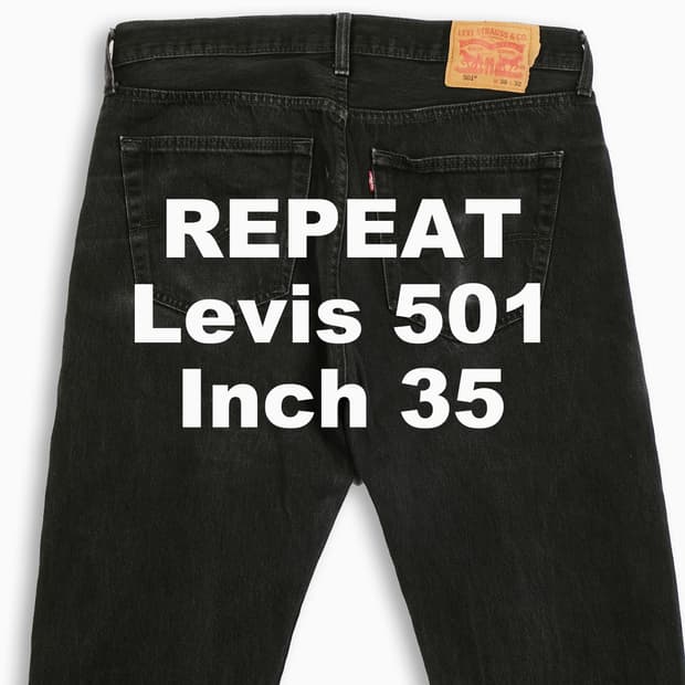 빈티지 리바이스 501 흑청 블랙진 35 인치 LV50136562