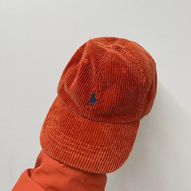 폴로 랄프로렌 코듀로이 볼캡 오렌지