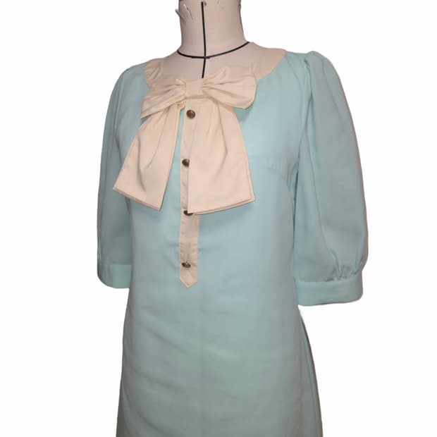 Max C London Vintage Mint Ribbon Dress