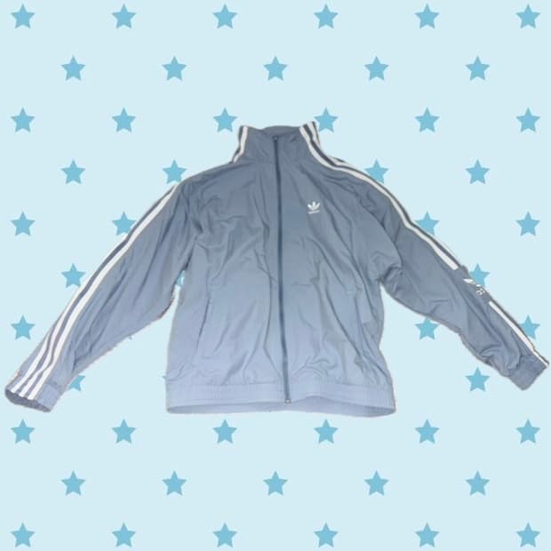 아디다스 하늘색 트랙탑 바람막이