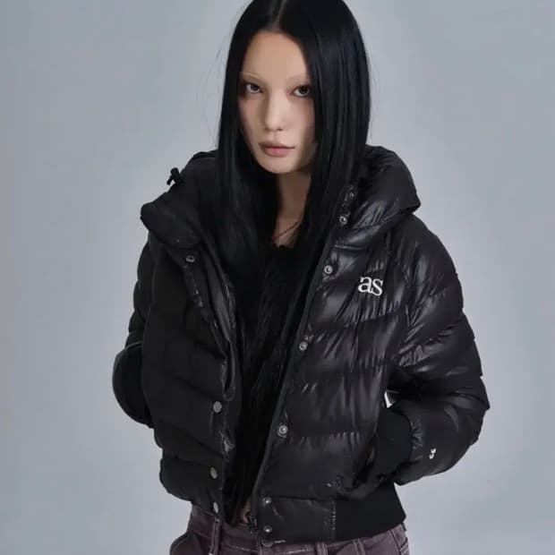 애즈온 숏푸퍼 자켓 패딩 