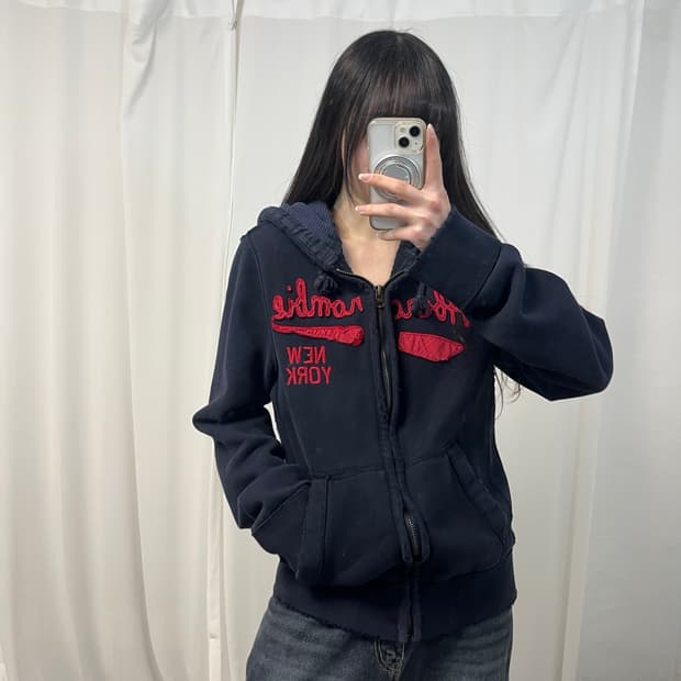 Abercrombie Navy Hood Zip-up
