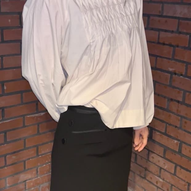 White Pleated Smock Blouse 🕊️
