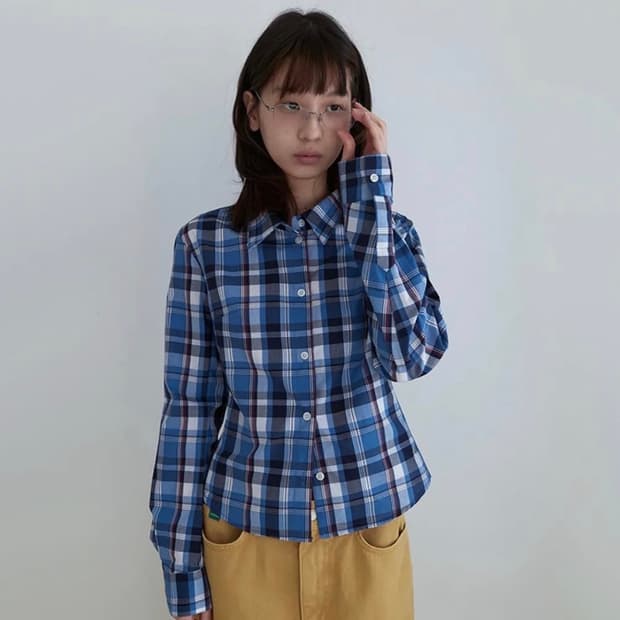 노컨텐츠 클래식 체크 셔츠
