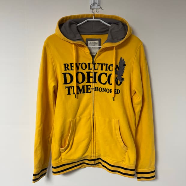 L) DOHC 옐로우 후드집업 