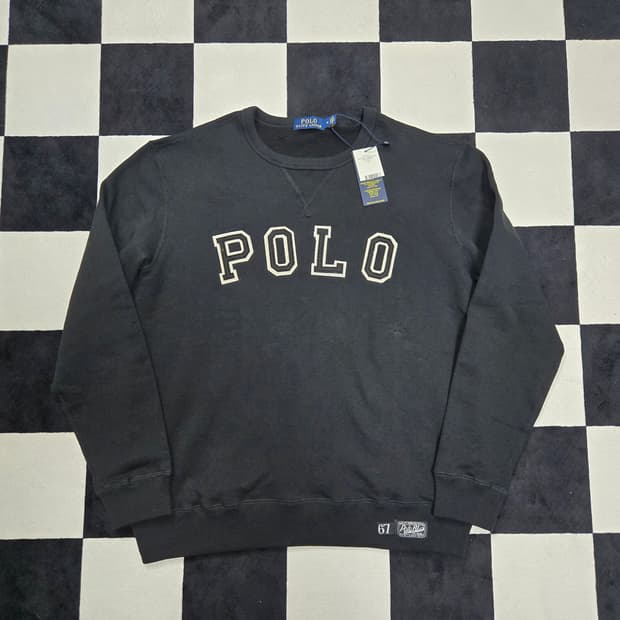 M 폴로랄프로렌 아치 스펠아웃 스웻셔츠 맨투맨 블랙 