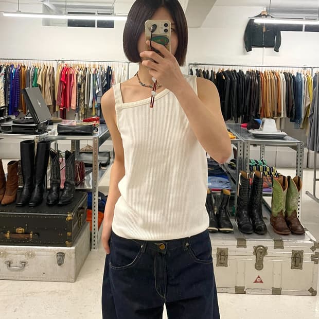 AZUL by MOUSSY unbalance sleeveless 언발나시