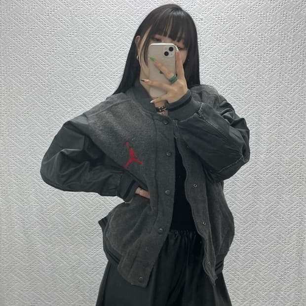 나이키 조던 올드스쿨 레트로 소가죽 바시티자켓 100 C09294