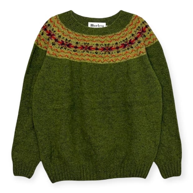 할리오브스코틀랜드 패턴 니트 티셔츠