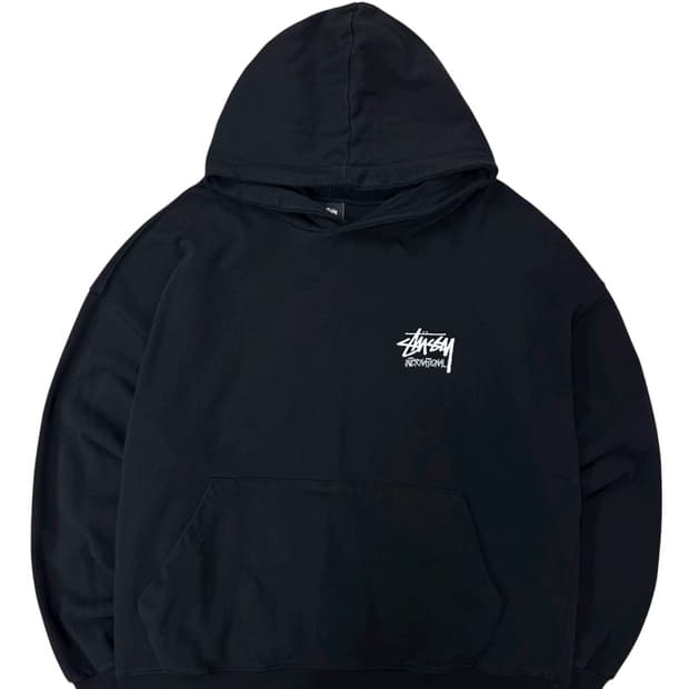 스투시 인터네셔널 후드 블랙 (XL) 