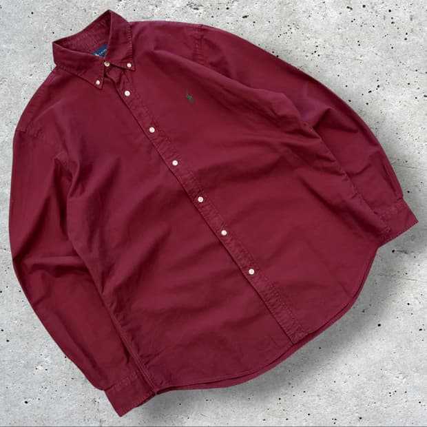 [L] 폴로 랄프로렌 클래식핏 긴팔 셔츠 버건디 D851