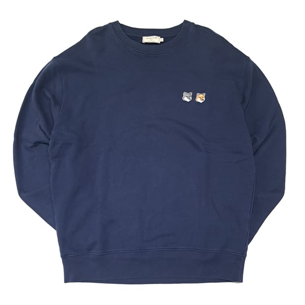 CL637 XL 메종키츠네 포르투갈판 더블폭스헤드 네이비 맨투맨