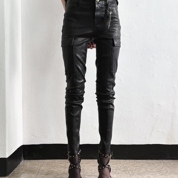 new* J BRAND 카고 레더 바이커팬츠