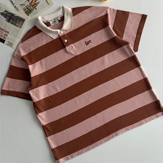 Lee 리 신형 스트라이프 카라티 