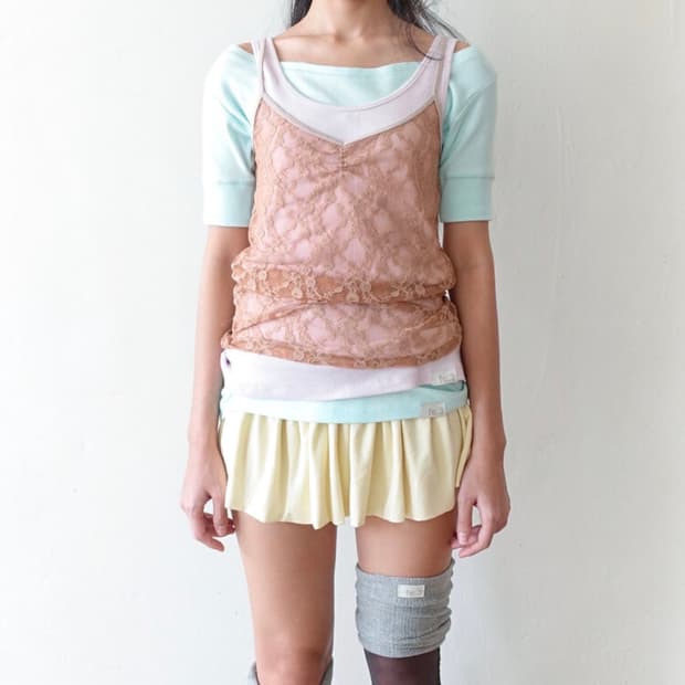 샵페어리 [fe.3] lace sleeveless (nude)