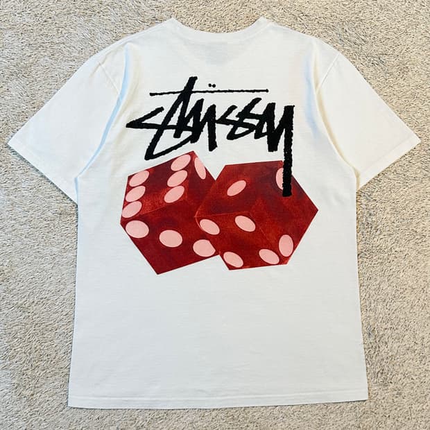 스투시 STUSSY 다이스 아웃 반팔 티셔츠 화이트