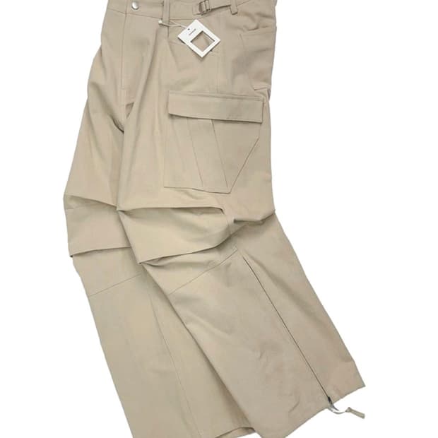 논노드 사이드 지퍼 카고 팬츠 베이지 1sz