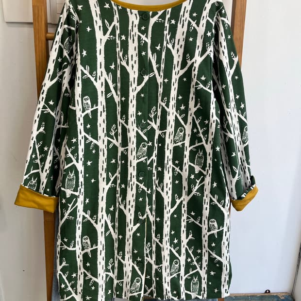 리버시블 그라니프(Graniph) 부엉이 숲 양면 롱 자켓