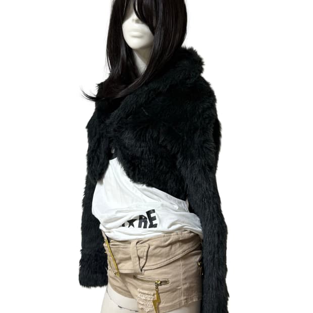 Algonquinz 갸루펑크 페이크 퍼 숏 자켓